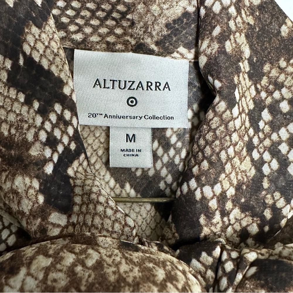 Altuzarra For Target Python Print Bow Blouse Size… - image 6